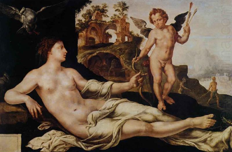 Maarten van Heemskerck Venus and Cupid oil painting picture